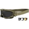 Wiley X Spear Goggles - Smoke Grey + Clear + Light Rust Lens / Tan Frame -Condor || Mil-Tec || Klean Kanteen Sales sp293t wiley x spear goggles sgclrl tan frame 001