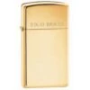 Zippo Slim High Polish Brass Engraved Lighter -Condor || Mil-Tec || Klean Kanteen Sales zippo slim high polish brass reg 1
